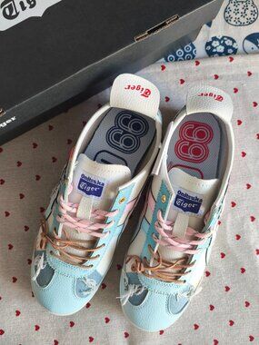 Onitsuka Tiger Lychee-Grain Leather Casual Sneakers